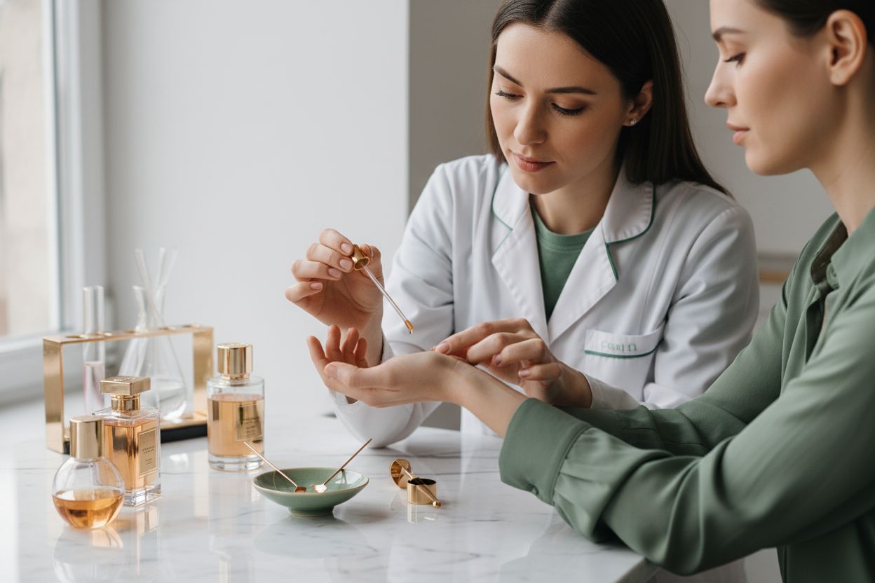 luxury perfume application