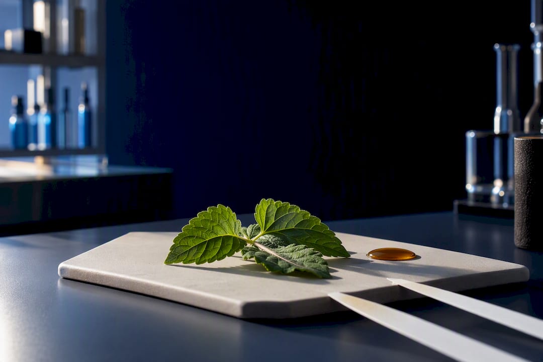 Feuilles de patchouli et extrait ambré