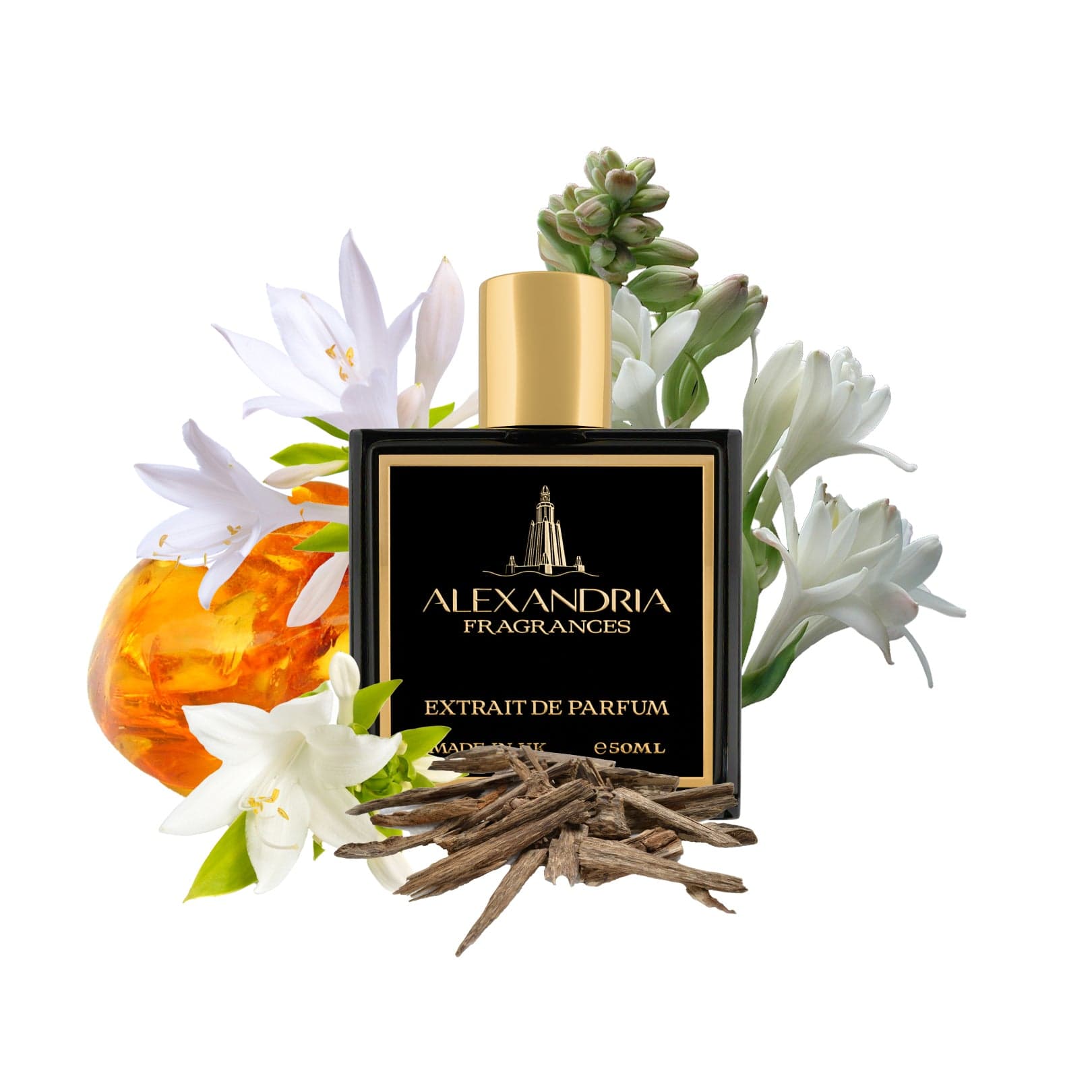 AlexandriaUK 30ml Fleur Blanche Inspired By Tom Ford's Tuberose Nue | Dupe | Clone | Alternative | Luxury | Quality | Copy Extrait de Parfum best dupe perfume