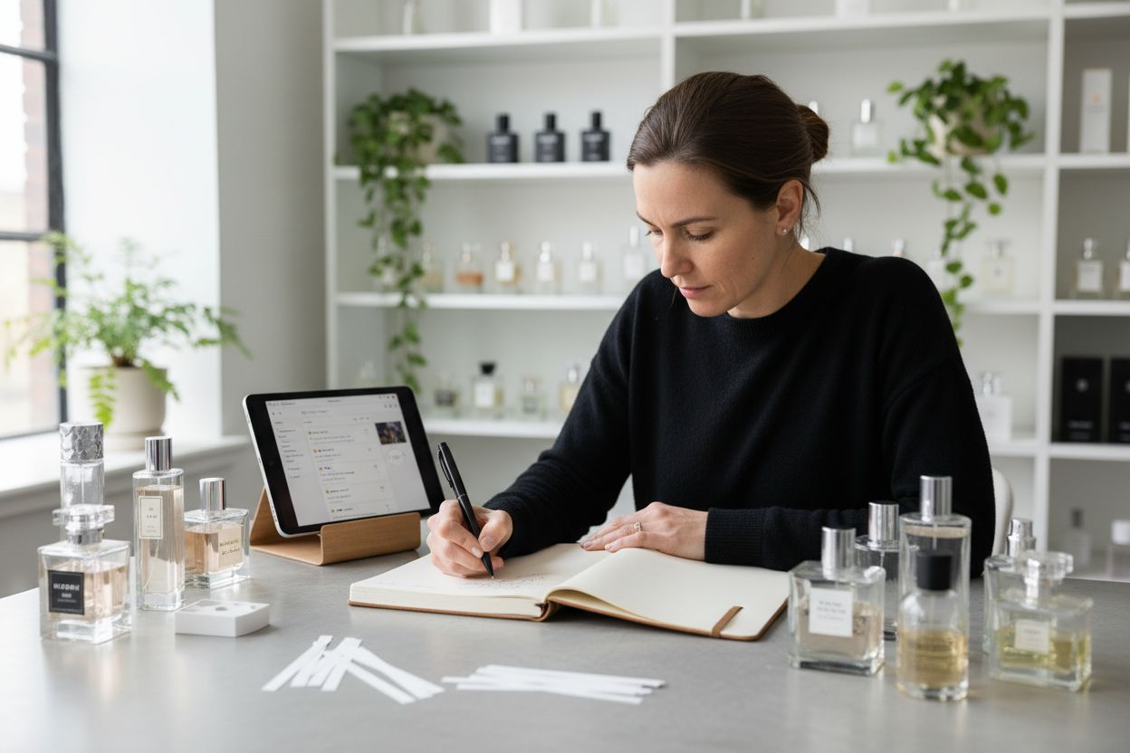 moderner Parfumtester Arbeitsplatz